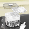 Ice Cube Trays with Lid & Bin – 2 Pack Easy Release Set Ice Cube Tray Set Babs White