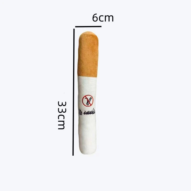 Plush Cigarette Squeaky Pet Toy – Cats & Dogs Chew Toy Squeaky Pet Toy Babs 1PC