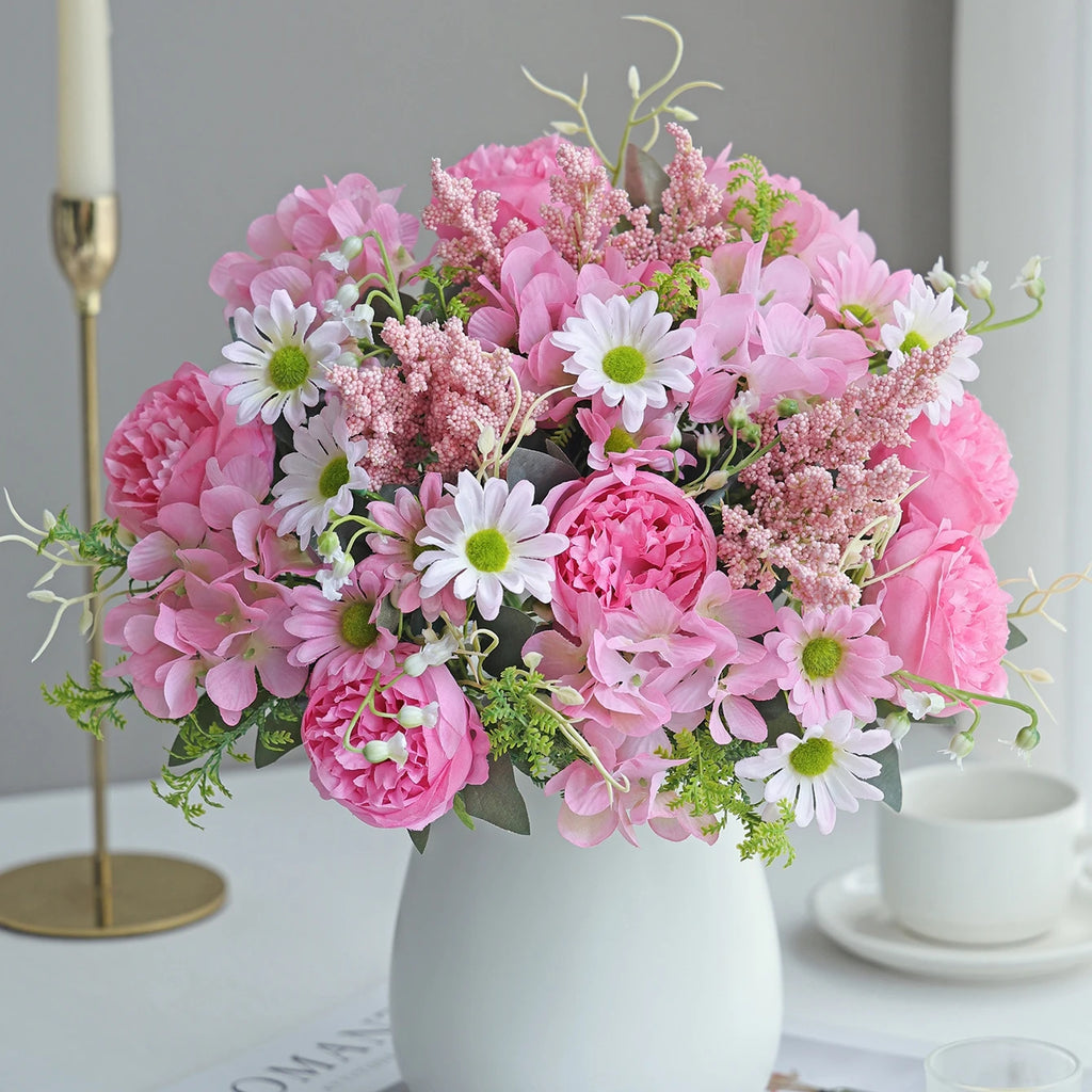 Silk Peony Artificial Flower Bouquet – Wedding & Home Decor Artificial Flower Bouquet Babs