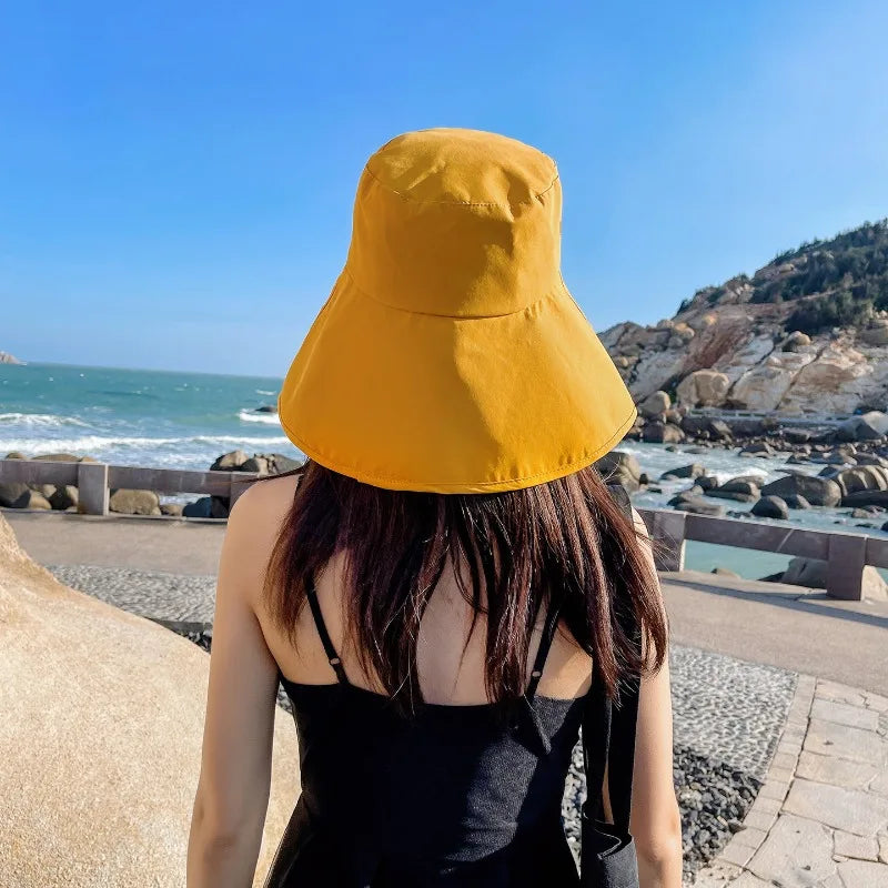 Wide Brim Full Face Bucket Hat – Women's Summer Sun Hat Wide Brim Sun Hat Babs