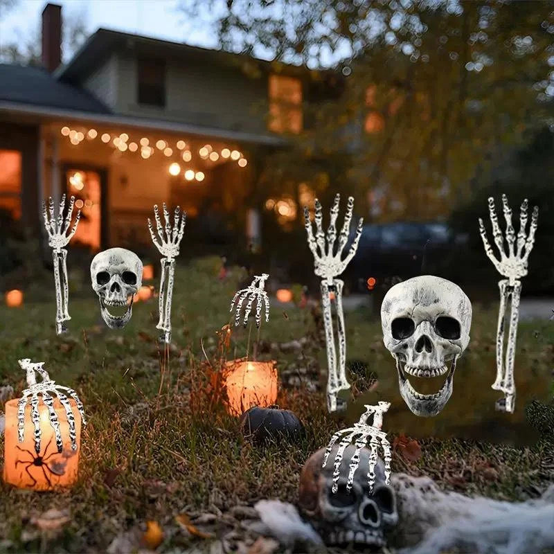 Halloween Skeleton Arm Stakes – Realistic Lawn Graveyard Decor Halloween Yard Decor Babs