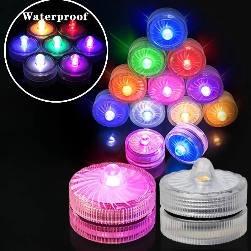 12-Pack Waterproof LED Tea Light Candles for Fish Tank & Home LED Tea Light Set Babs