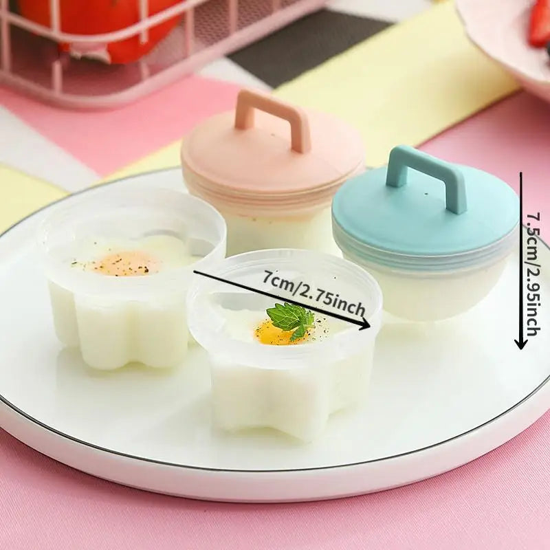 4-Piece Egg Poacher Set with Lid & Brush – Pancake Maker Egg Poacher Set Babs