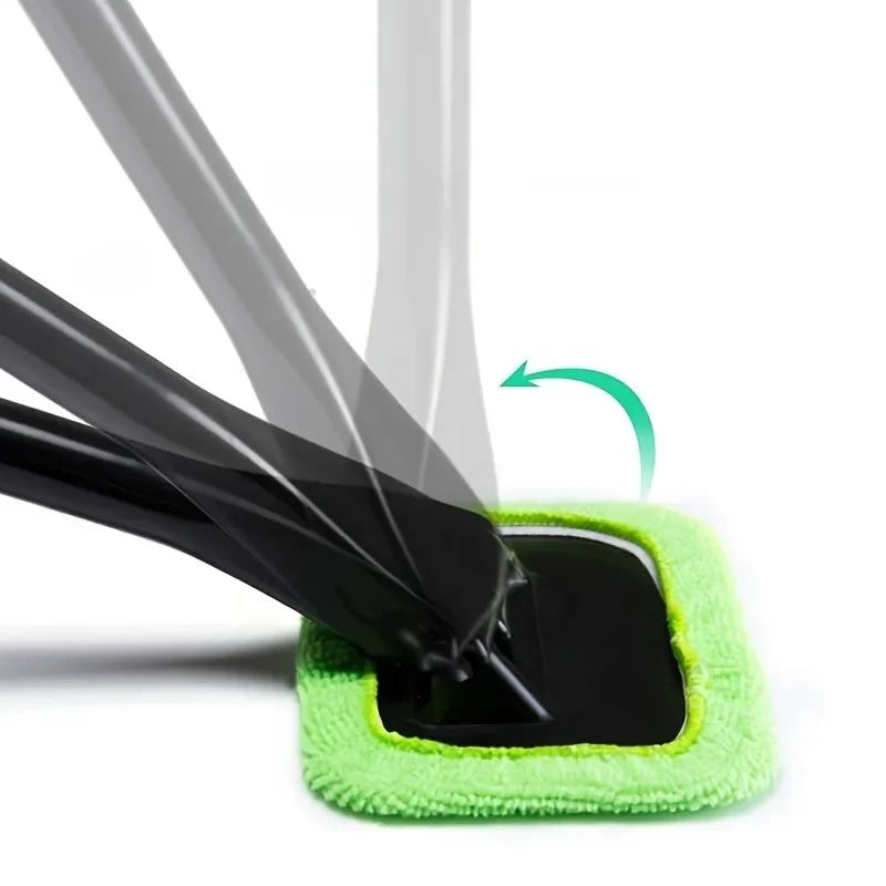 Car Window Cleaner Brush Kit – Long Handle Microfiber Wiper Car Cleaning Brush Babs