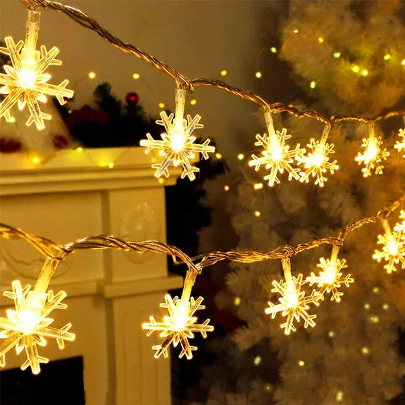 Snowflake LED Fairy String Lights – Battery & USB, Waterproof LED String Lights Babs