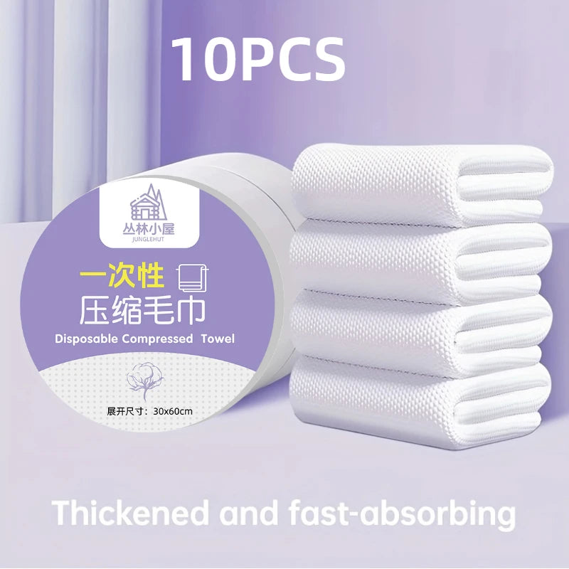10-Pack Disposable Compressed Travel Towels – Quick-Dry Disposable Travel Towels Babs