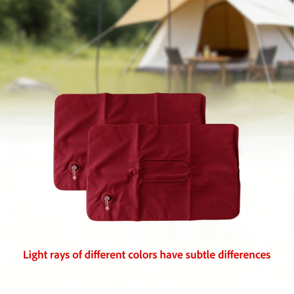 2-Pack Inflatable Travel Pillows – Neck & Lumbar Support Inflatable Travel Pillow Babs burgundy