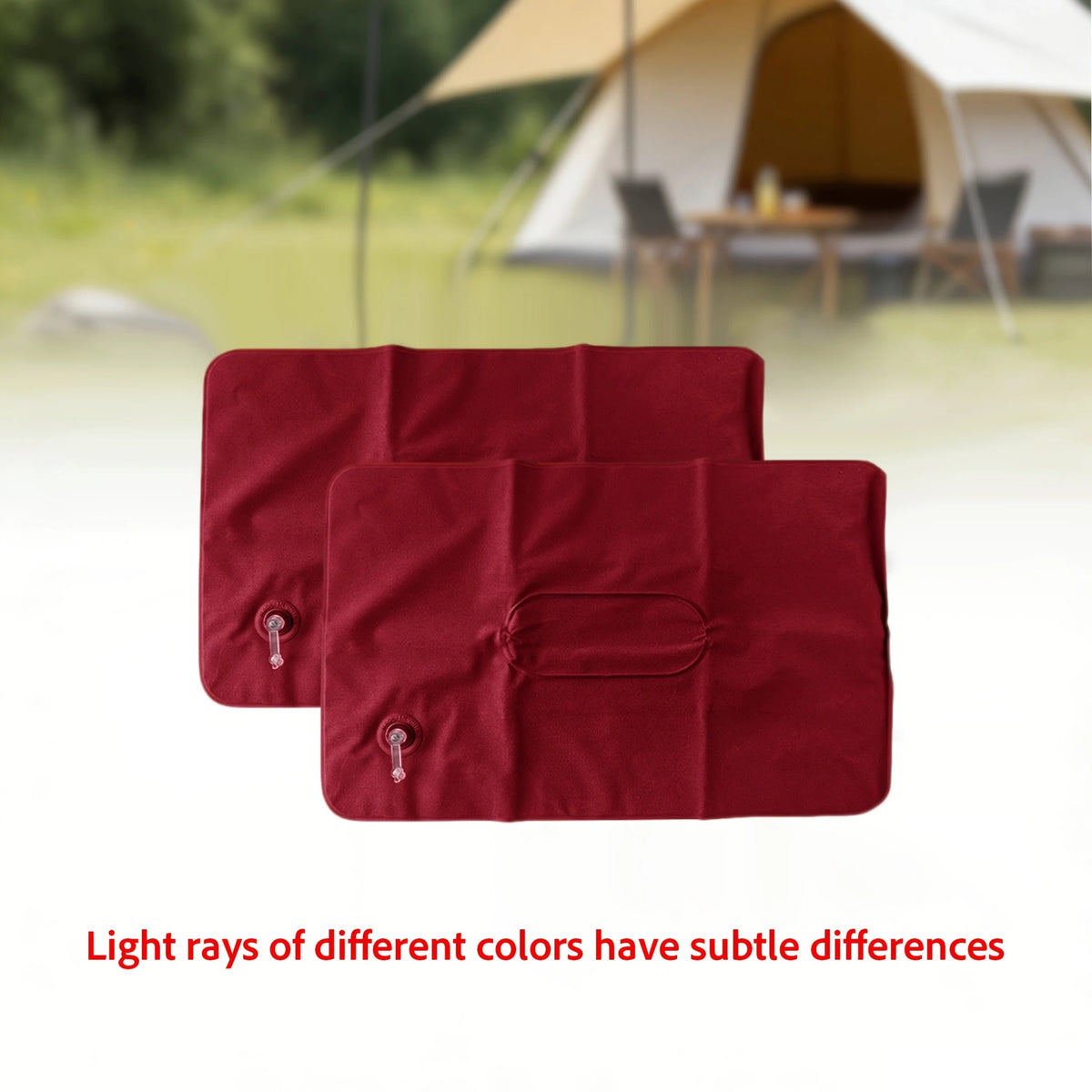 2-Pack Inflatable Travel Pillows – Neck & Lumbar Support Inflatable Travel Pillow Babs burgundy