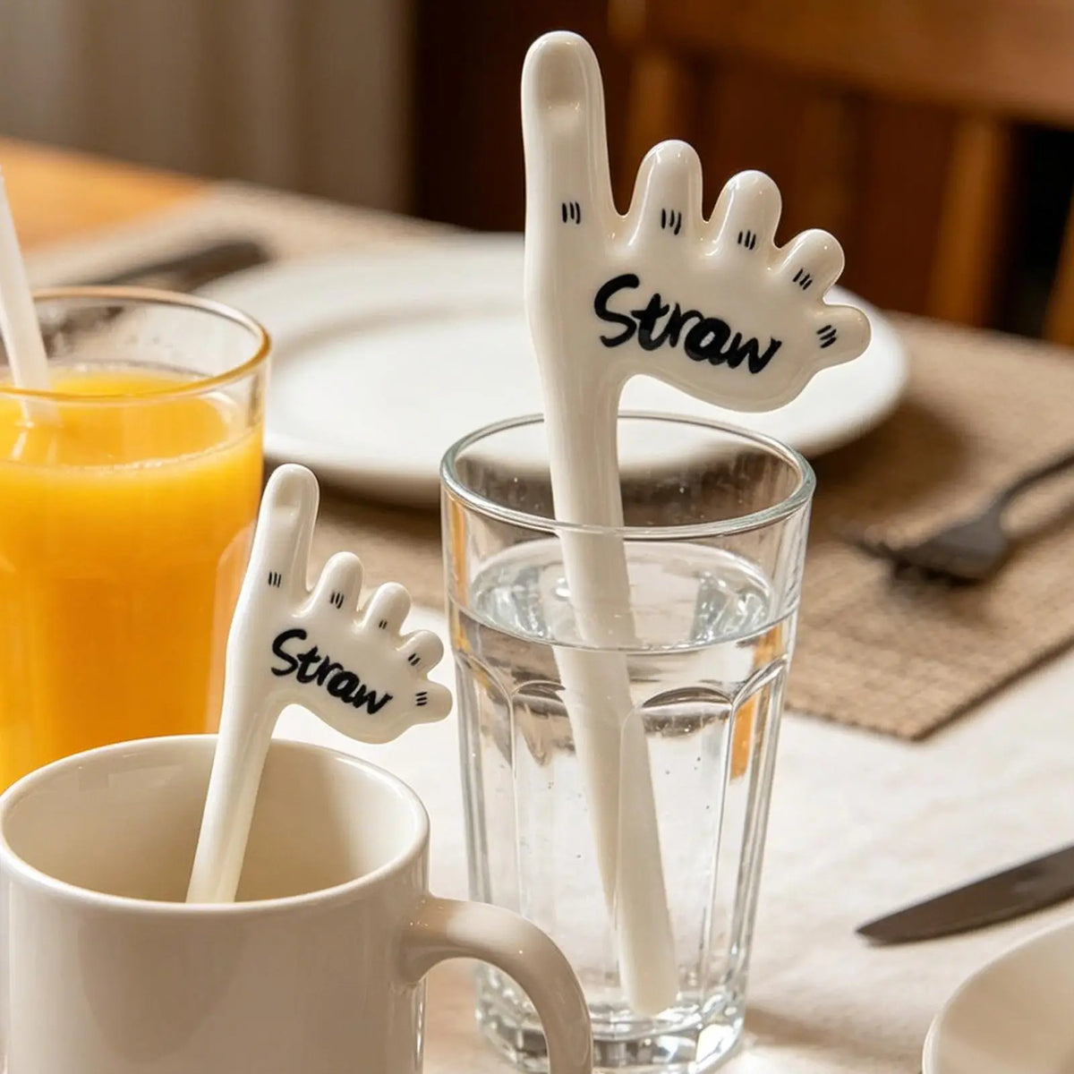 Ceramic Foot-Shaped Drinking Straw – Funny Novelty Gift Novelty Drinking Straw Babs