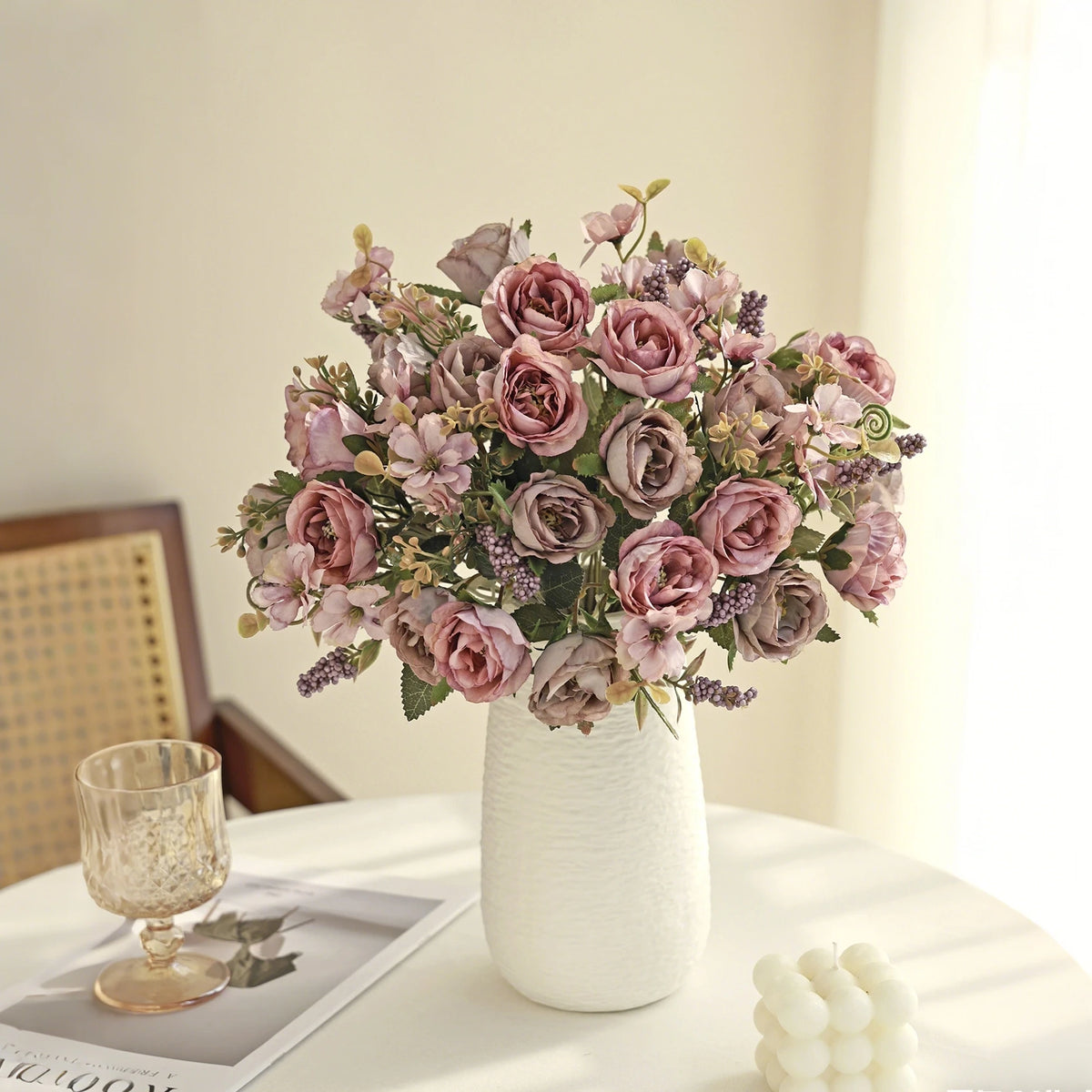 Artificial Silk Rose Bouquet – Wedding & Home Décor Gift Artificial Flower Bouquet Babs