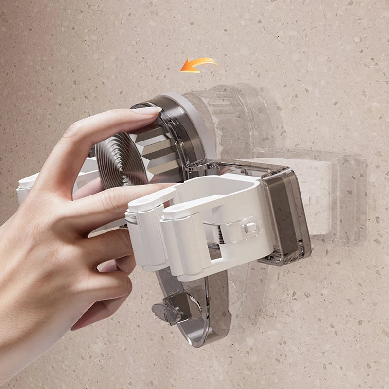 Wall Mounted Mop & Broom Holder – Suction Cup Organizer Mop Broom Holder Babs