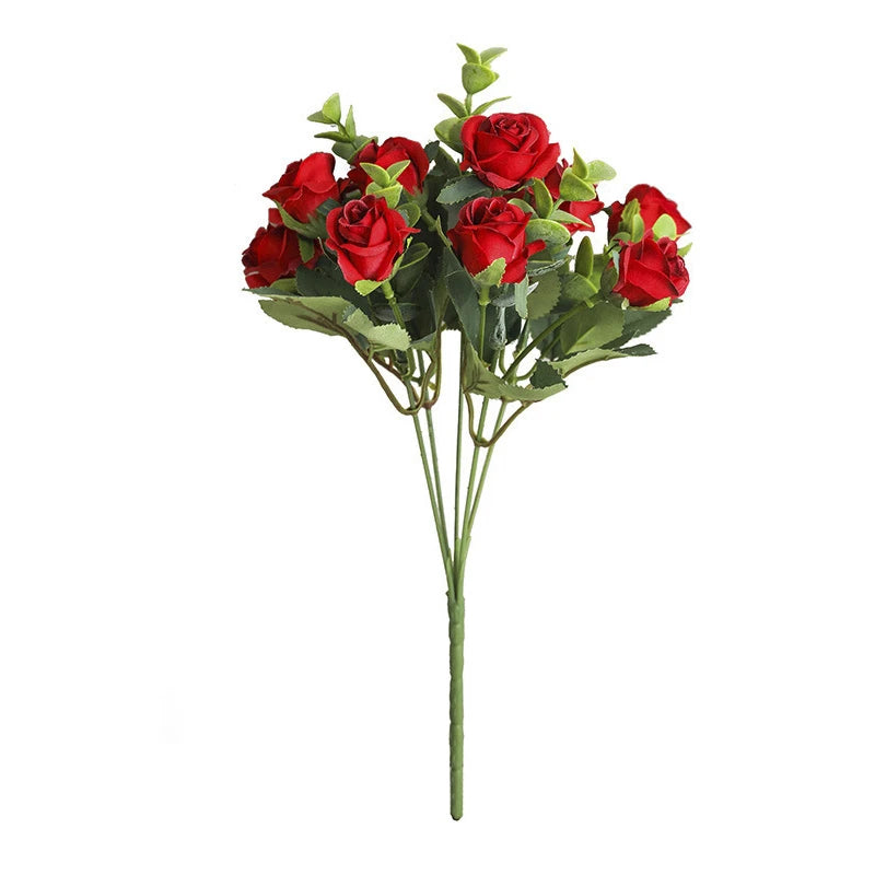 Silk Rose Artificial Flower Bouquet – Wedding & Home Décor Artificial Flower Bouquet Babs color 4 3 pcs