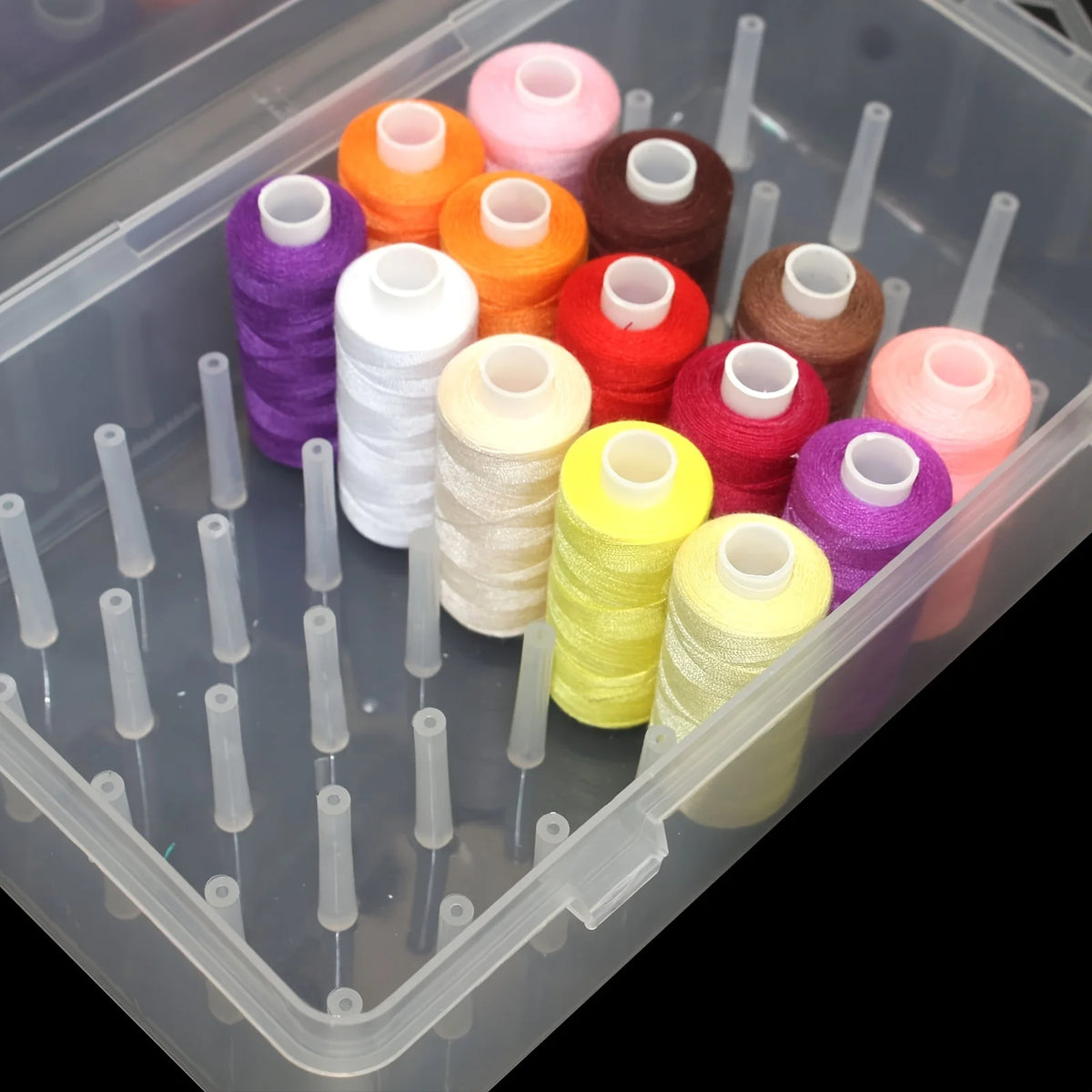 42-Spool Sewing Thread Organizer Box – Portable Storage Case Thread Storage Box Babs