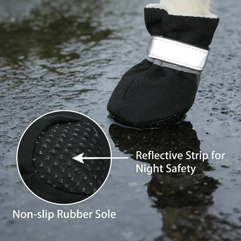 4pcs Water-Resistant Dog Rain Boots for Small Dogs | Paw Protection Dog Rain Boots Babs