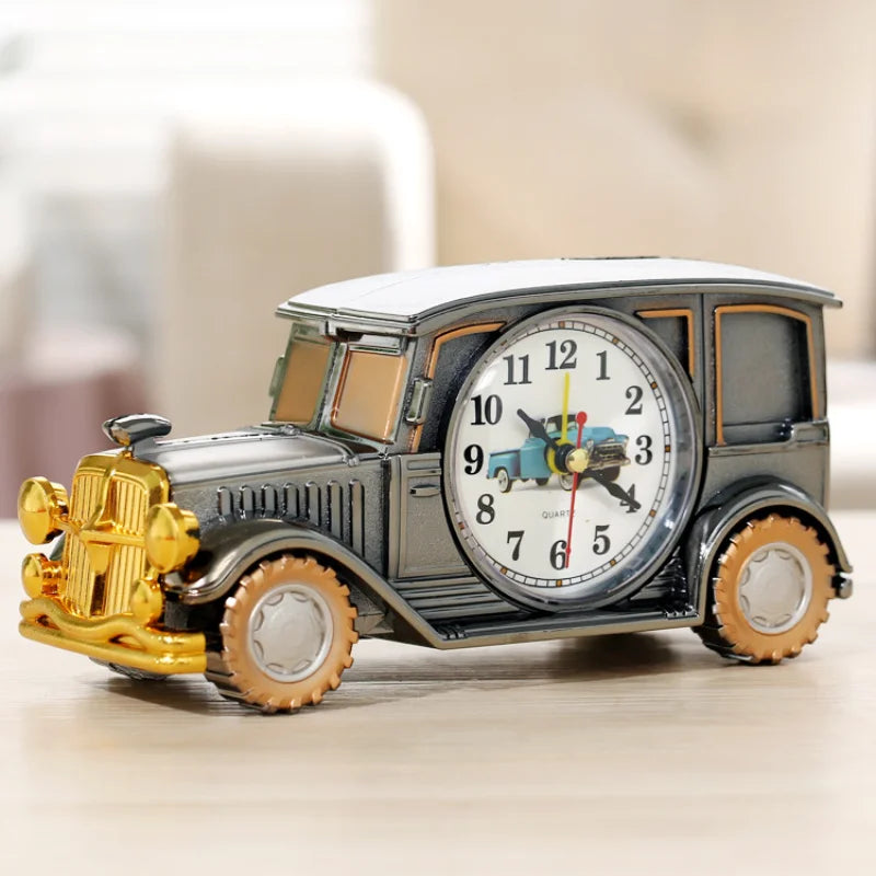 Retro Car Alarm Clock Antique Engine Desk Decor – Gift Idea Decorative Alarm Clock Babs