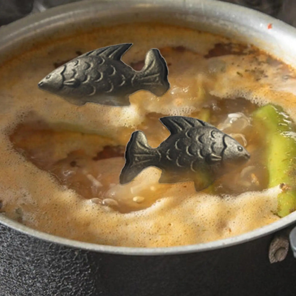 2-Pack Cast Iron Fish – Reusable Kitchen Iron Cooking Tool Iron Cooking Tool Babs