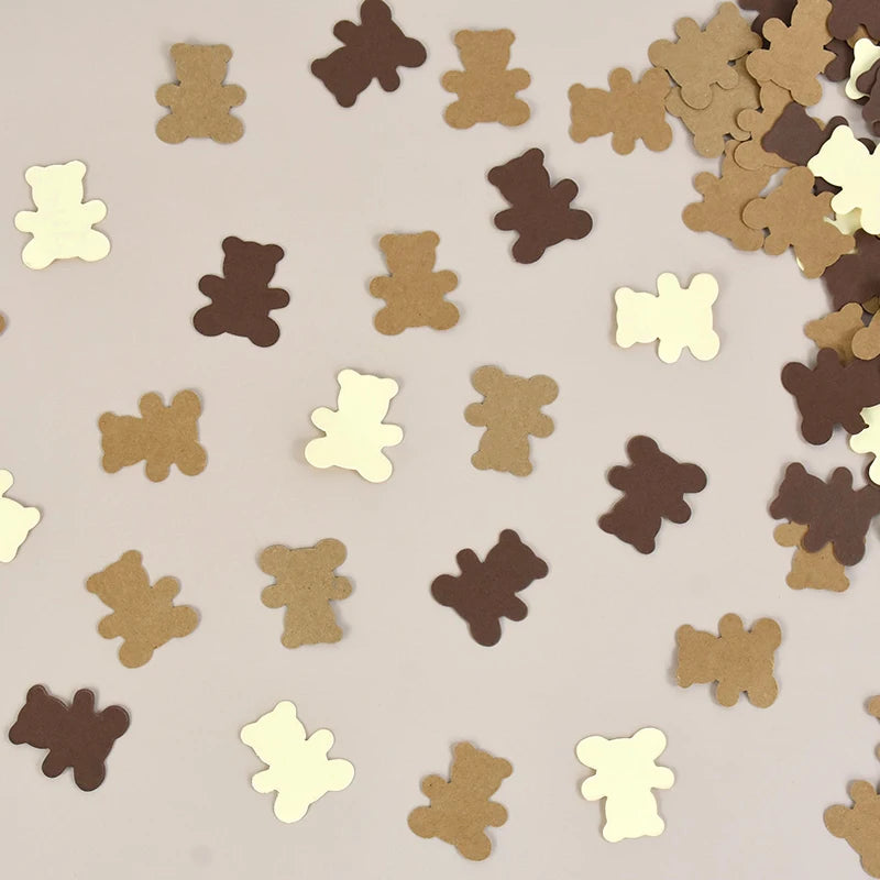 100Pcs Teddy Bear Paper Confetti – Baby Shower & Birthday Party Party Confetti Babs