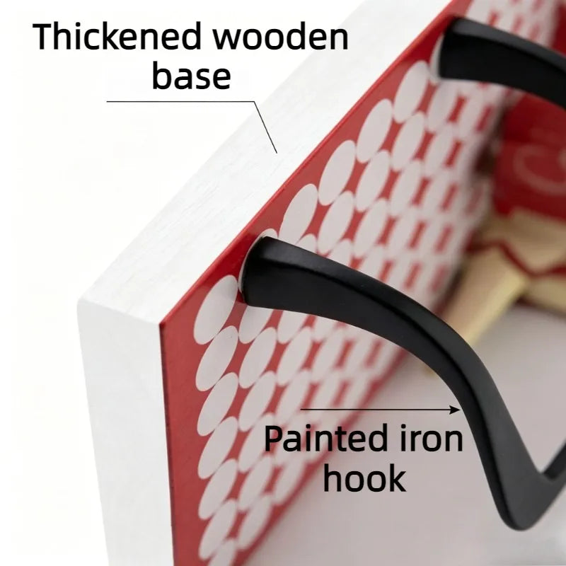 Wooden Animal Wall Coat Rack – 4-Hook Home Organizer Wall Coat Rack Babs