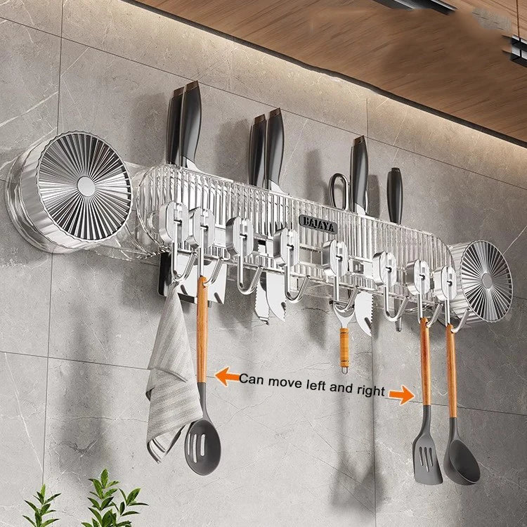 Suction Cup Kitchen Organizer Rack – Punch-Free Wall Mount Kitchen Storage Rack Babs