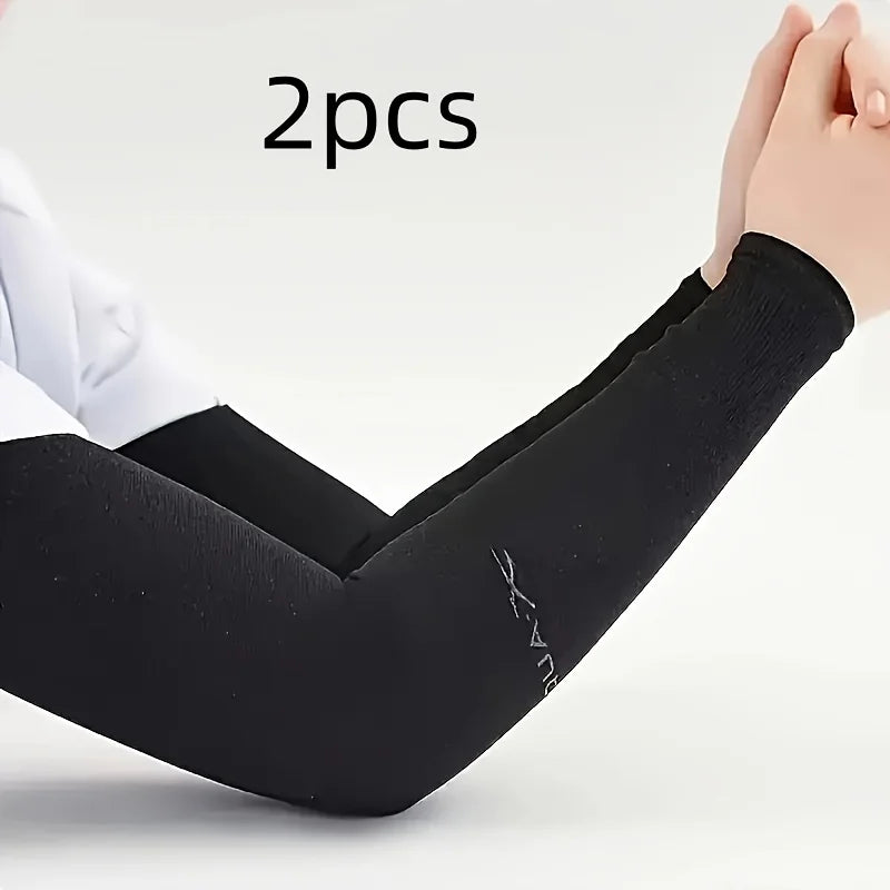 Ice Silk Arm Sleeves UPF 50+ UV Protection – 2/6 Pack UV Protection Arm Sleeves Babs black