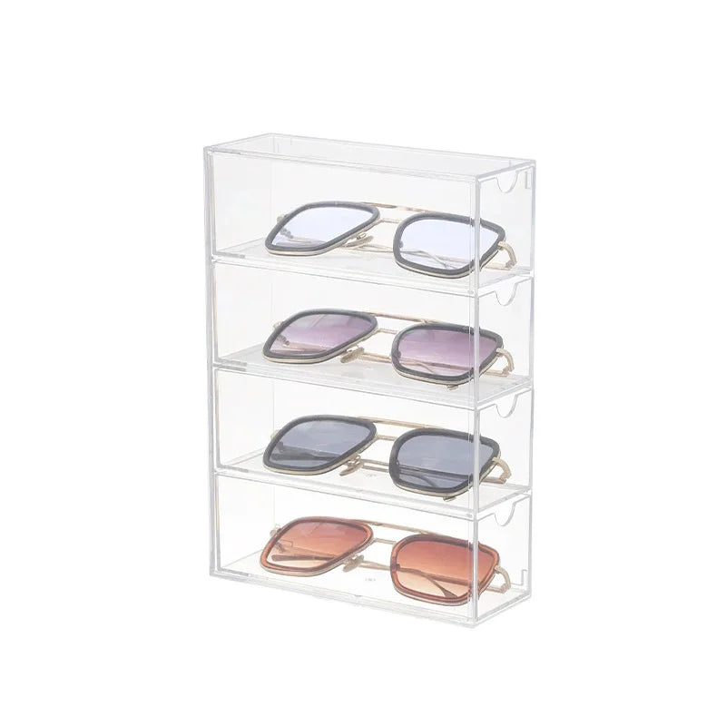 Acrylic Sunglasses Organizer Multi-Layer Dustproof Display Box Eyewear Display Organizer Babs