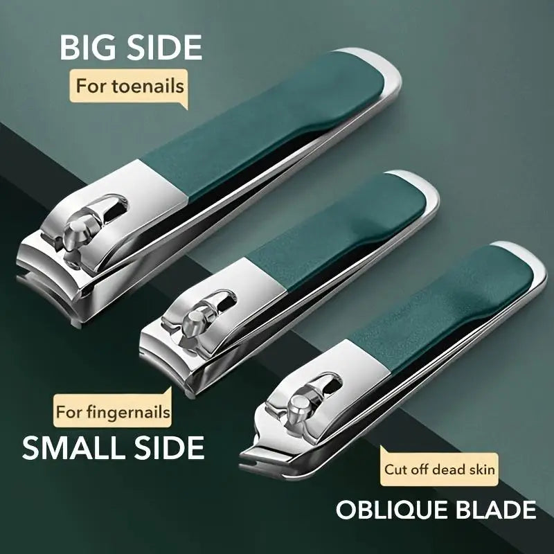 Stainless Steel Nail Clipper Set – Concave Blade & File Included Nail Clipper Set Babs