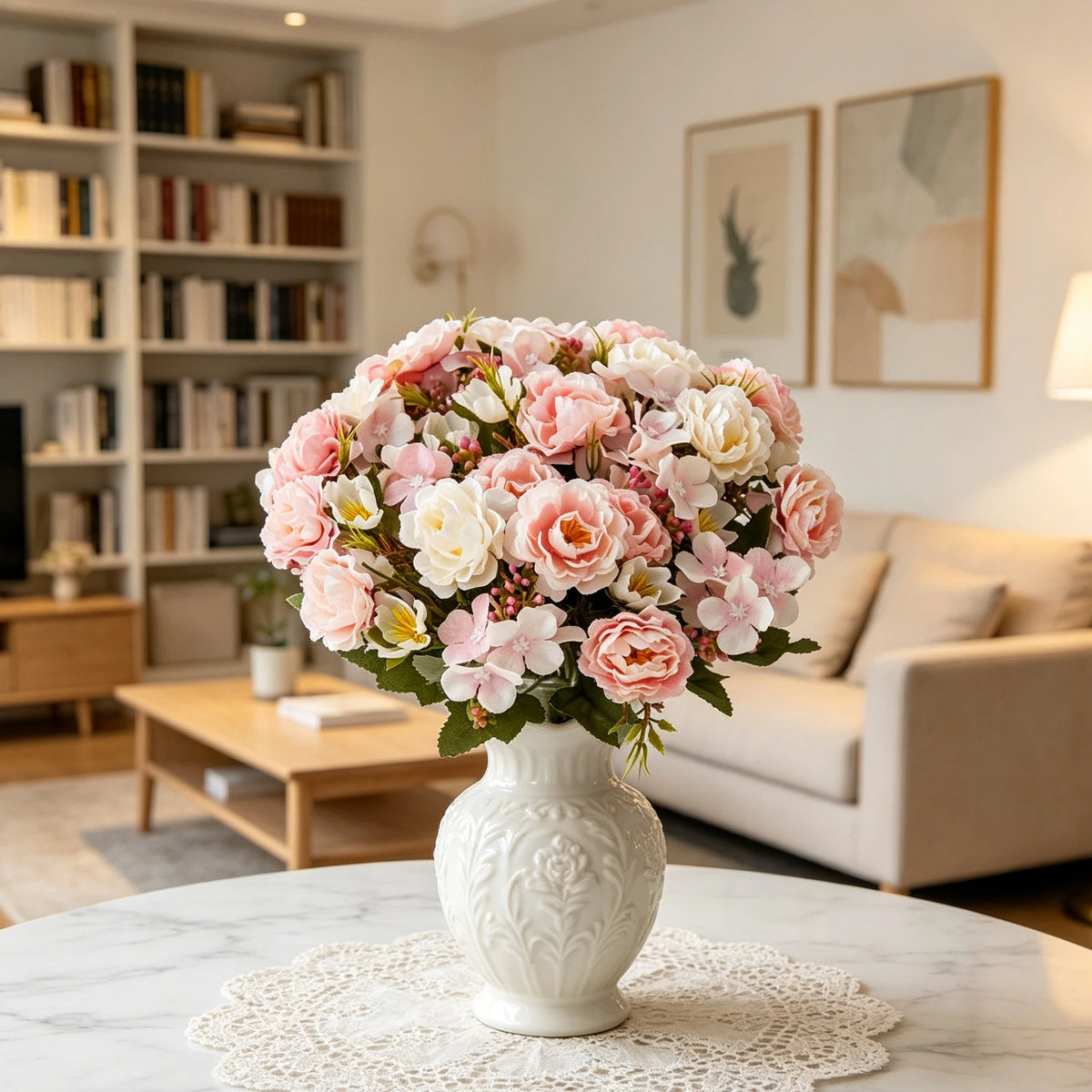 Silk Peony Artificial Flower Bouquet – Wedding & Home Décor Artificial Flower Bouquet Babs