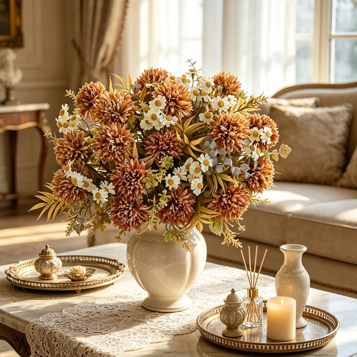 Silk Chrysanthemum Artificial Flowers – Wedding & Home Décor Artificial Silk Flowers Babs