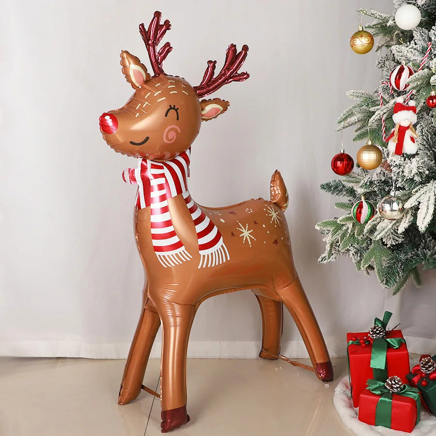 Large 3D Standing Elk Balloon – Christmas & New Year Decor Party Balloon Decoration Babs