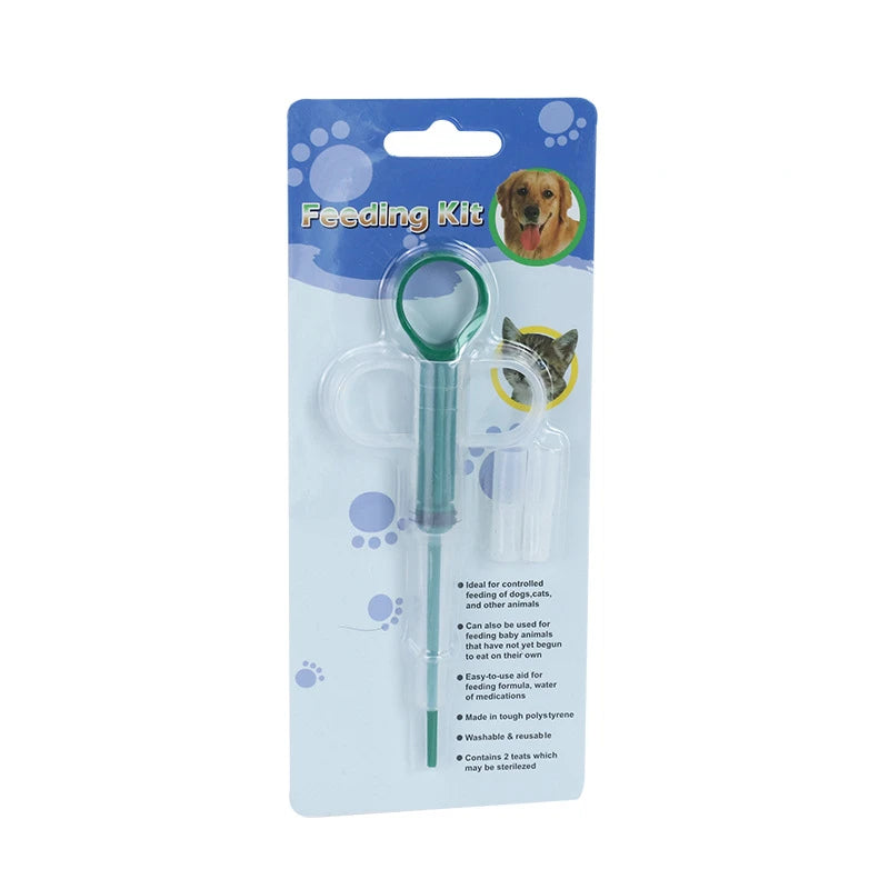 Pet Pill Gun & Medicine Syringe Feeder for Dogs & Cats Pet Medicine Dispenser Babs Green