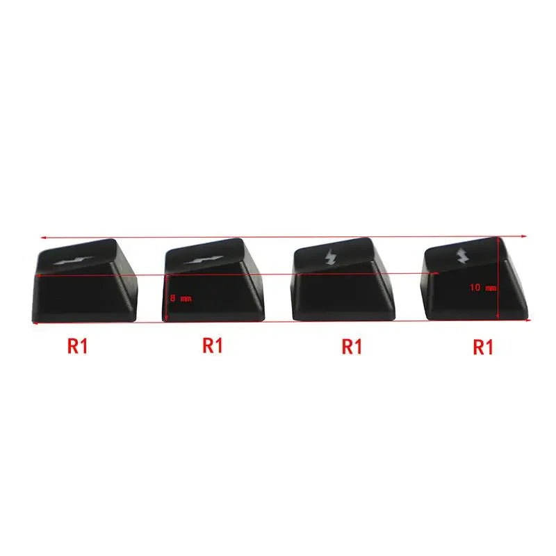 Emo WASD & Arrow Keycaps 4pcs – Backlit MX Switch Compatible Mechanical Keyboard Keycaps Babs