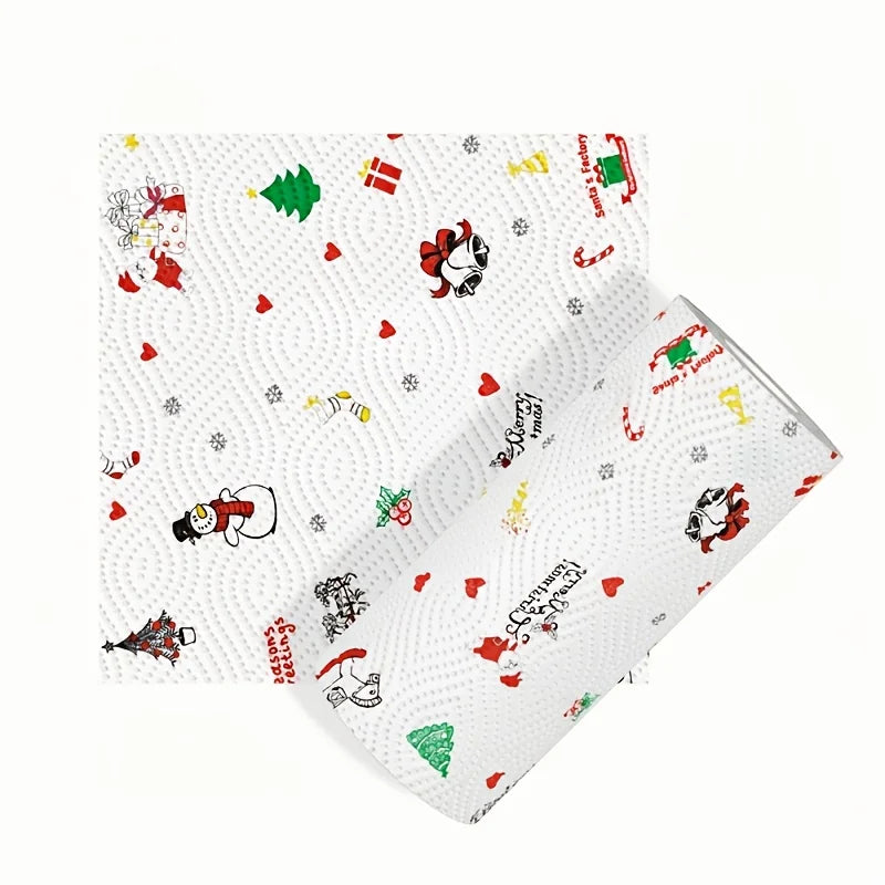 Christmas Disposable Paper Towels | Festive Kitchen Cleaning Disposable Paper Towels Babs 1 roll 3