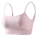 Women's Low Back Padded Sports Bra – Wireless Yoga Bralette Sports Bra Babs Light Pink L