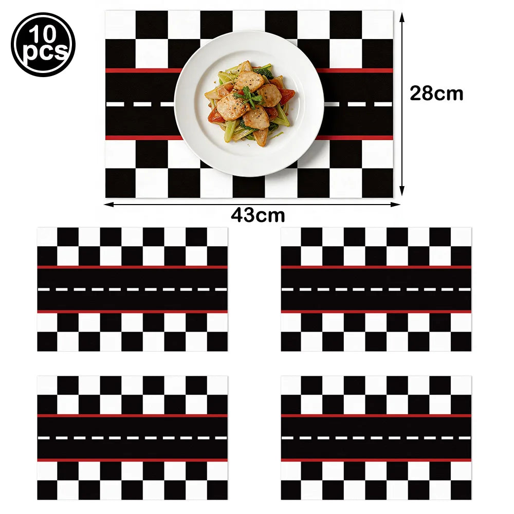 Race Car Tire Paper Napkins – Birthday & Baby Shower Party Supplies Party Paper Napkins Babs placemat