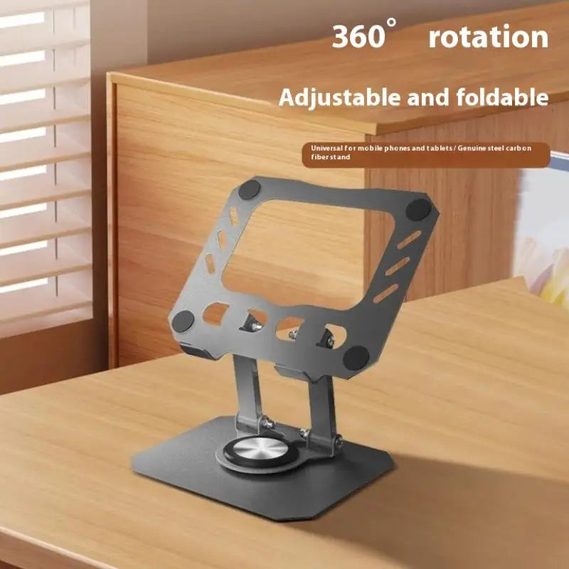 360° Rotatable Foldable Tablet & Laptop Stand – Alloy Desk Holder Tablet Laptop Stand Babs Black