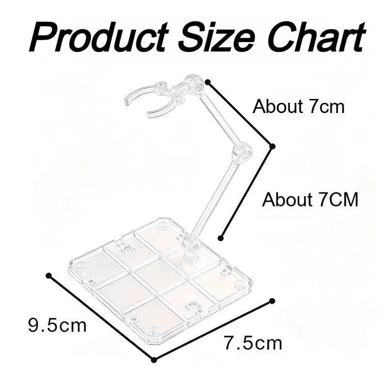 Acrylic Figure Display Stand for Gundam 1/144 & 6-Inch Models Figure Display Stand Babs 1Pcs Clear