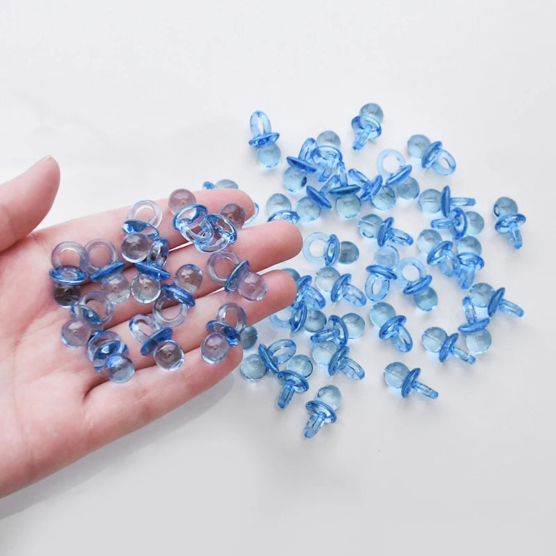 Mini Acrylic Pacifier Confetti 50/100Pcs – Baby Shower Décor Party Confetti Decor Babs