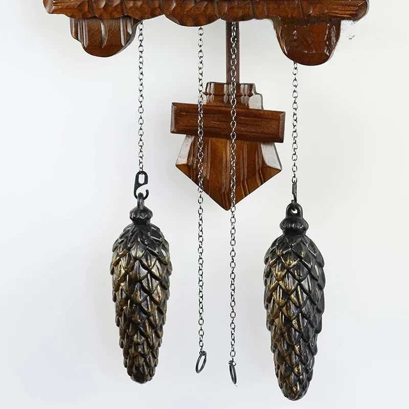 Vintage Wood Cuckoo Wall Clock | Pendulum Quartz Decor Cuckoo Wall Clock Babs