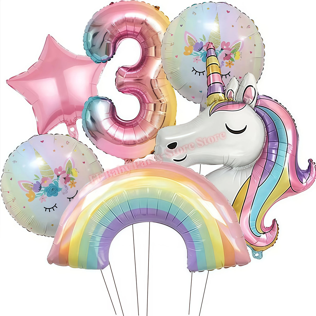Girls Unicorn Birthday Party Decorations – 3D Balloons & Supplies