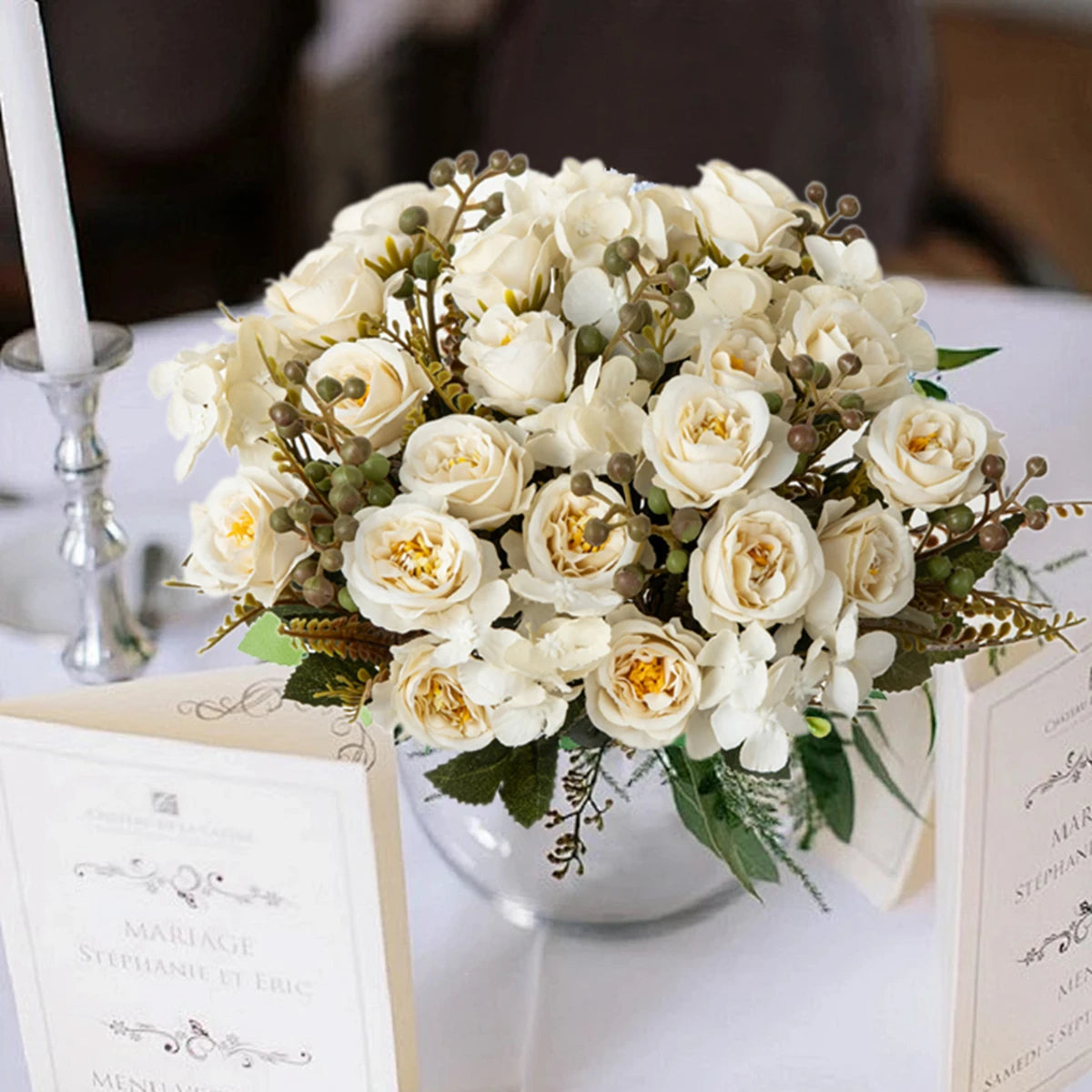 Artificial Silk Rose Flowers – Wedding & Home Décor Bouquet Artificial Silk Flowers Babs