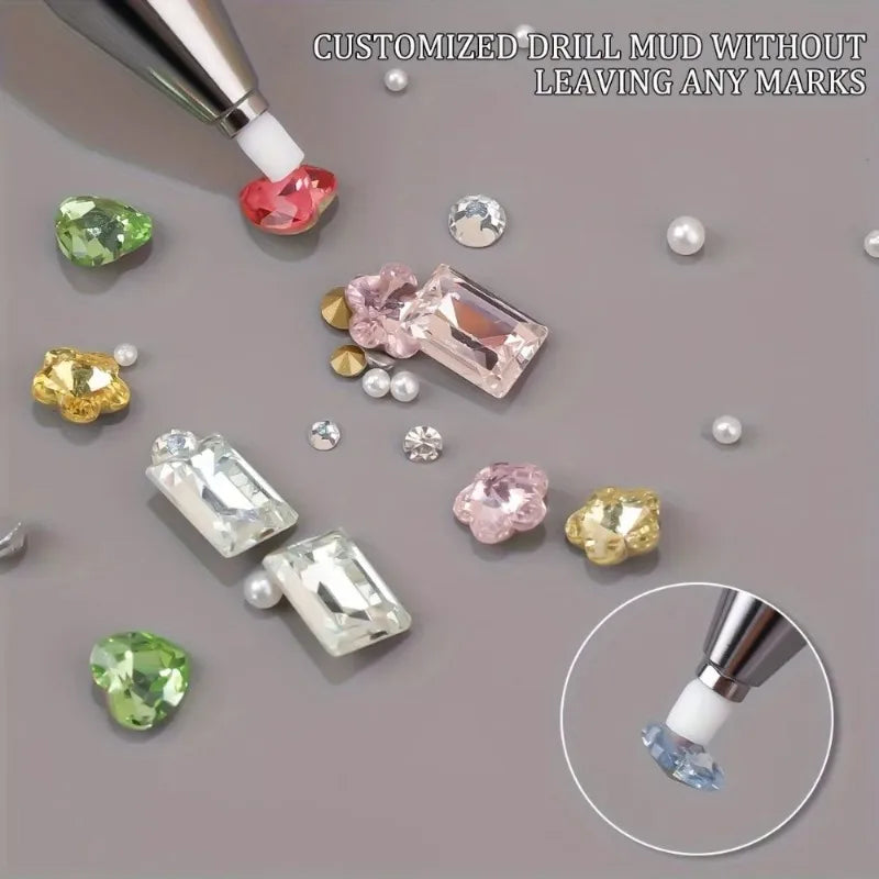 Gradient Dotting Pen Wax Stick Nail Art Rhinestone Tool Nail Art Dotting Pen Babs