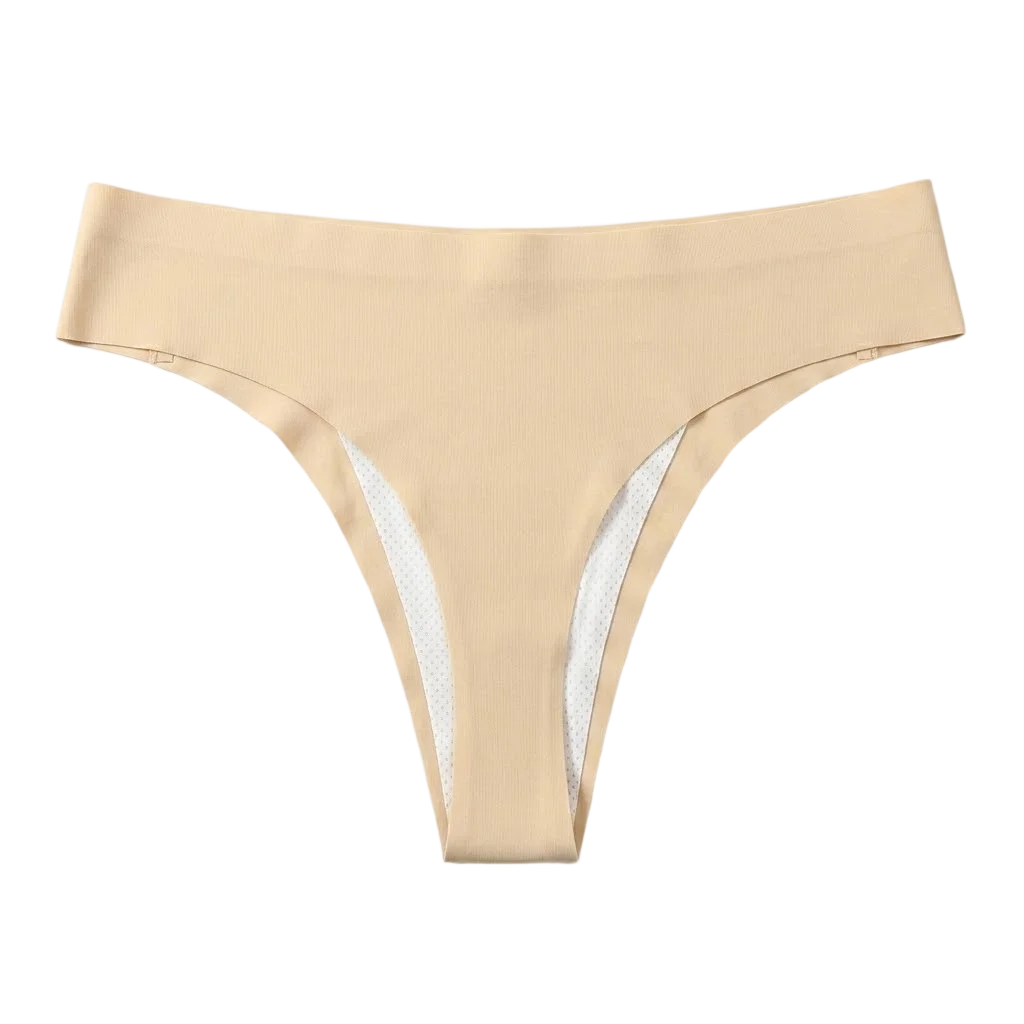 Women's Seamless Anti-Camel Toe Thong – Gym Yoga Underwear Women's Thong Underwear Babs Beige L 1pc