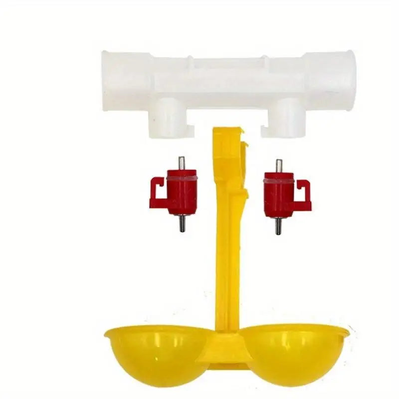 5-Pack Poultry Nipple Drinker – Double Outlet Hanging Waterer Poultry Nipple Waterer Babs