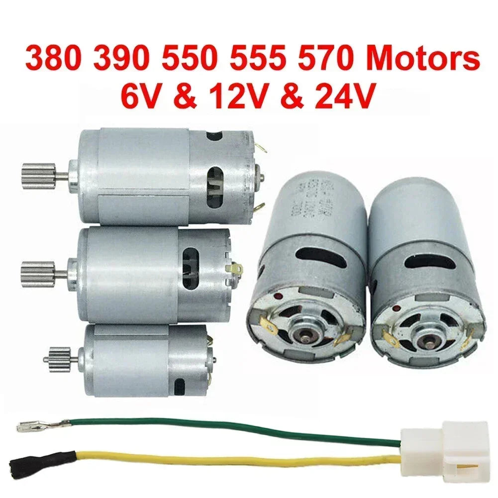Kids Electric Car DC Motor 550 390 380 555 6V 12V 24V Replacement Ride-On Car Motor Babs 550 6V 13000RPM