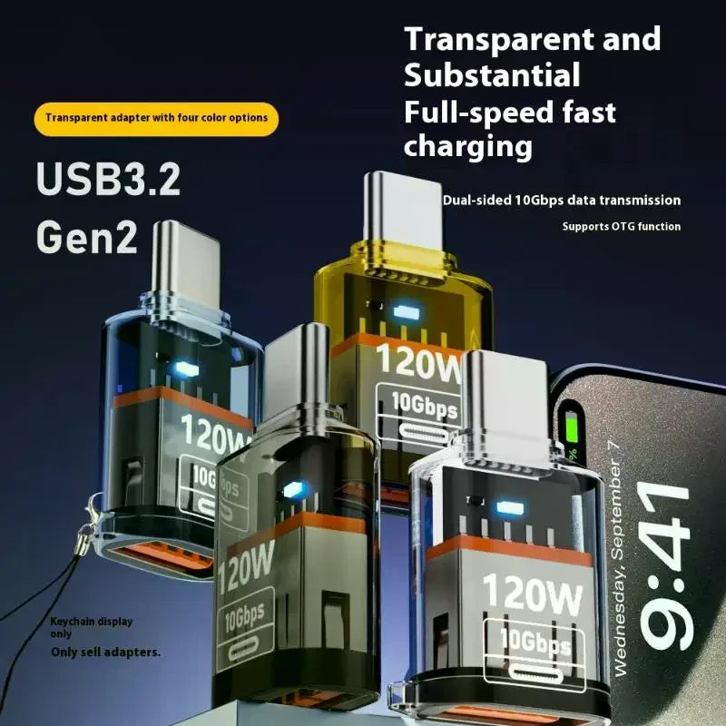 USB 3.2 to USB-C OTG Adapter – 120W & 10Gbps Fast Transfer USB-C OTG Adapter Babs