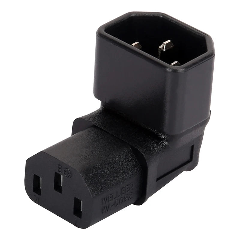 IEC 320 C14 to C13 Right Angle AC Adapter | 90° Converter AC Power Adapter Babs UP
