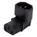 IEC 320 C14 to C13 Right Angle AC Adapter | 90° Converter AC Power Adapter Babs UP