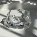 Crystal Glass Ashtray – Light Luxury Water Chestnut Design Glass Ashtray Babs A