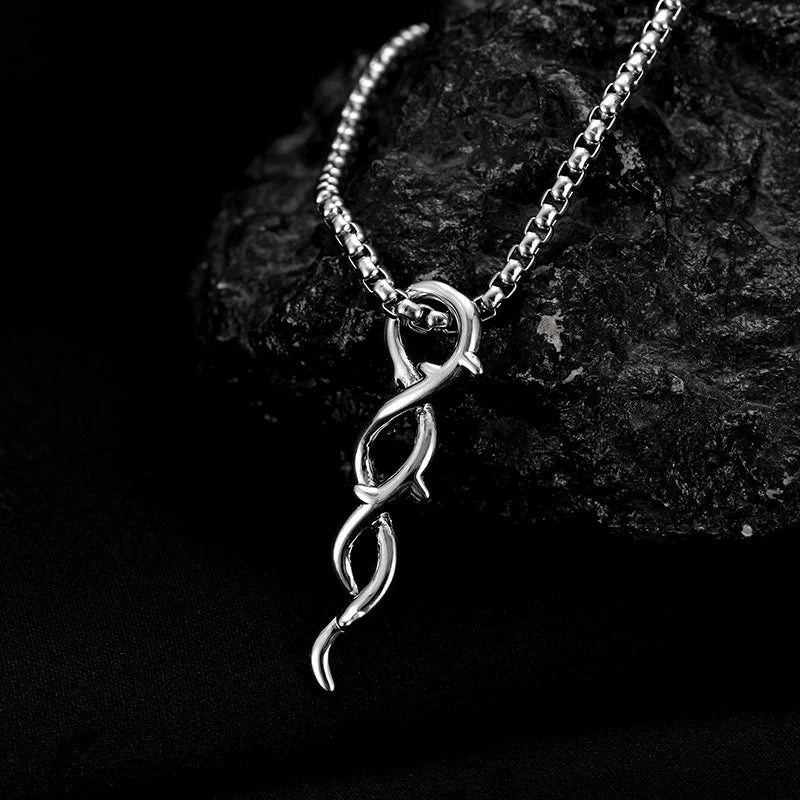 Men's Thorns Pendant Necklace – Hip Hop Minimalist Style Pendant Necklace Babs