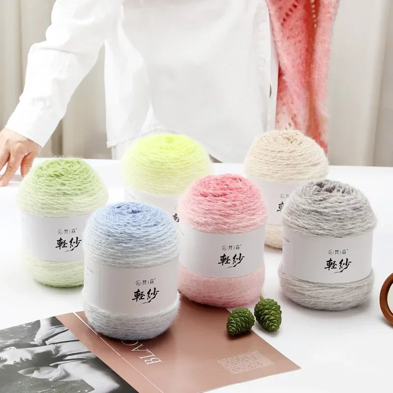 Gradient Long Plush Yarn 375m – Soft 3mm Knitting & Crochet Thread Knitting Yarn Babs
